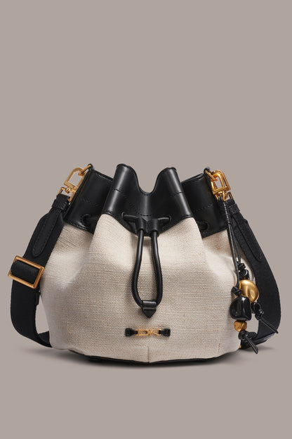 Donna Karan WEEKEND CANVAS BUCKET BAG