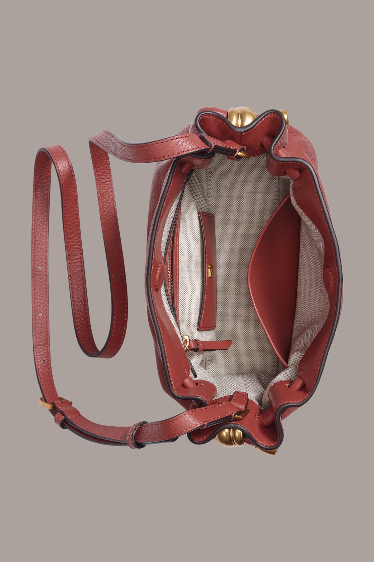 Donna Karan CASHMERE LEATHER CROSSBODY BAG