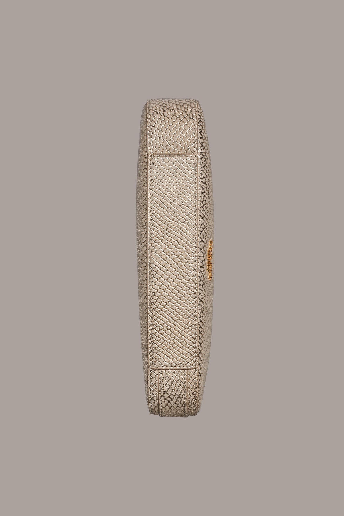 Donna Karan JERSEY METALLIC SNAKE-EFFECT SHOULDER BAG