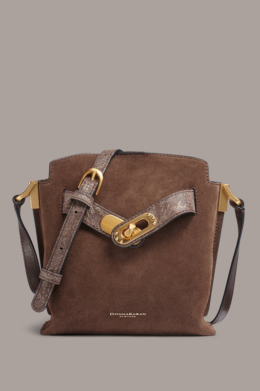 Donna Karan BRIDGEHAMPTON PYTHON SUEDE SMALL CROSSBODY