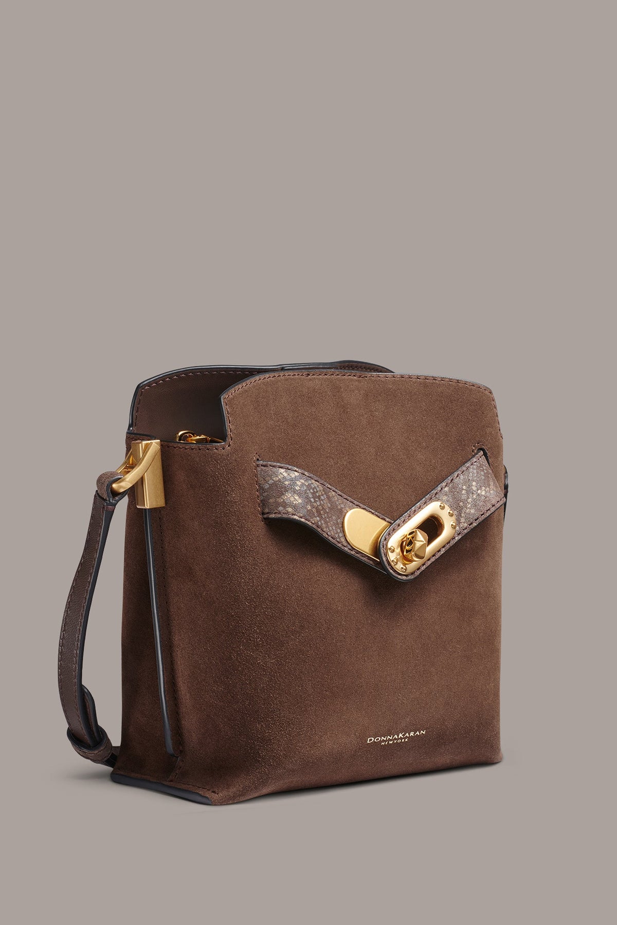 Donna Karan BRIDGEHAMPTON PYTHON SUEDE SMALL CROSSBODY