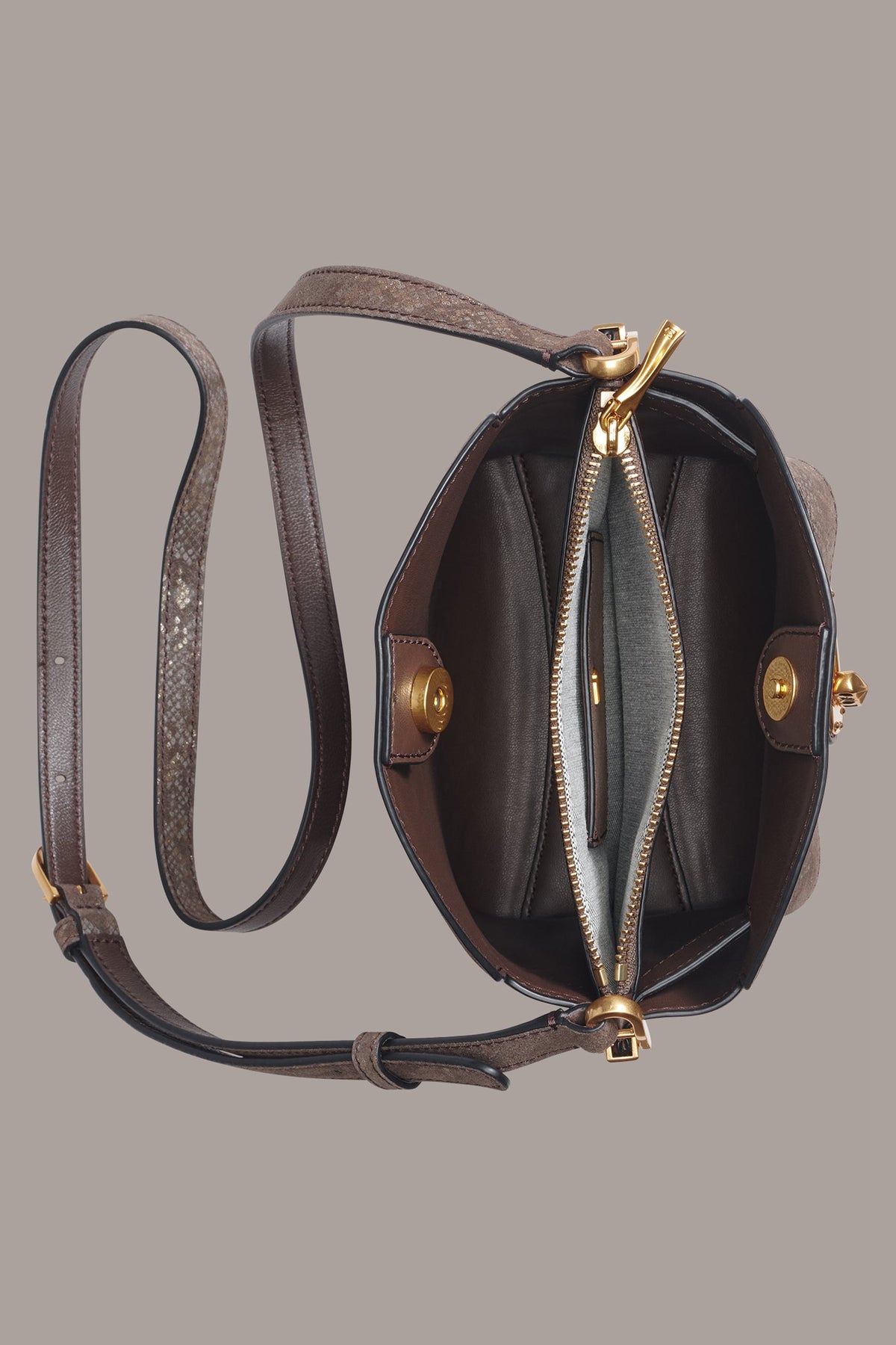 Donna Karan BRIDGEHAMPTON PYTHON SUEDE SMALL CROSSBODY