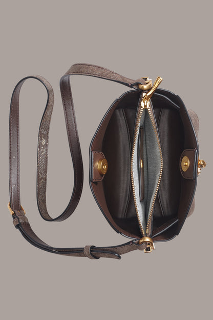 Donna Karan BRIDGEHAMPTON PYTHON SUEDE SMALL CROSSBODY