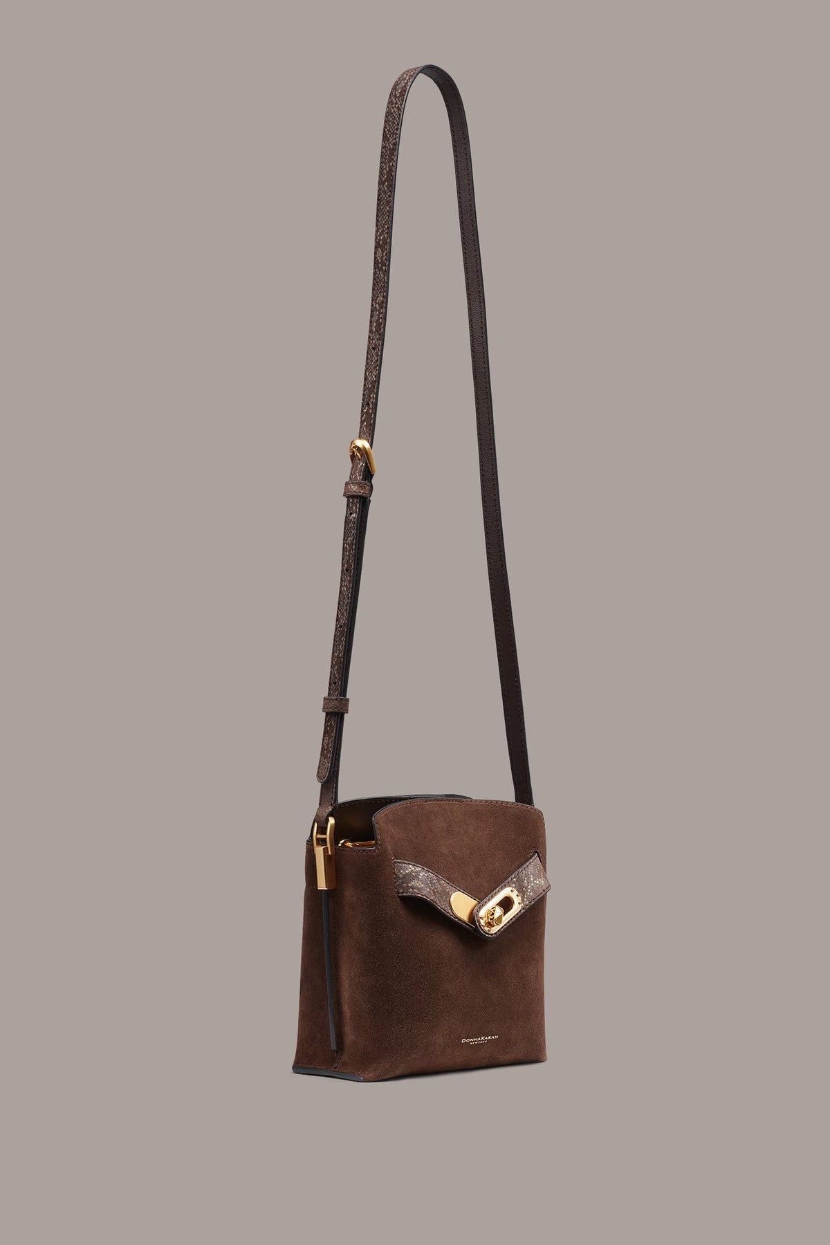 Donna Karan BRIDGEHAMPTON PYTHON SUEDE SMALL CROSSBODY