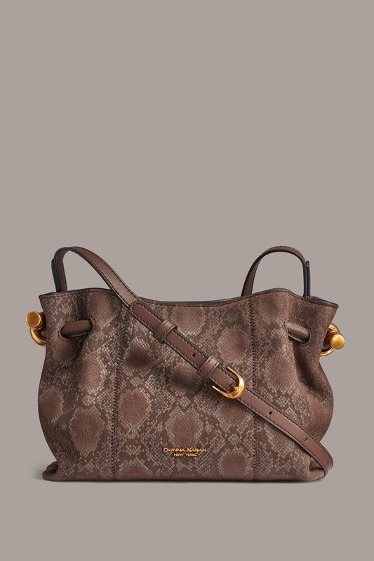 Donna Karan CASHMERE SNAKE-EFFECT CROSSBODY BAG
