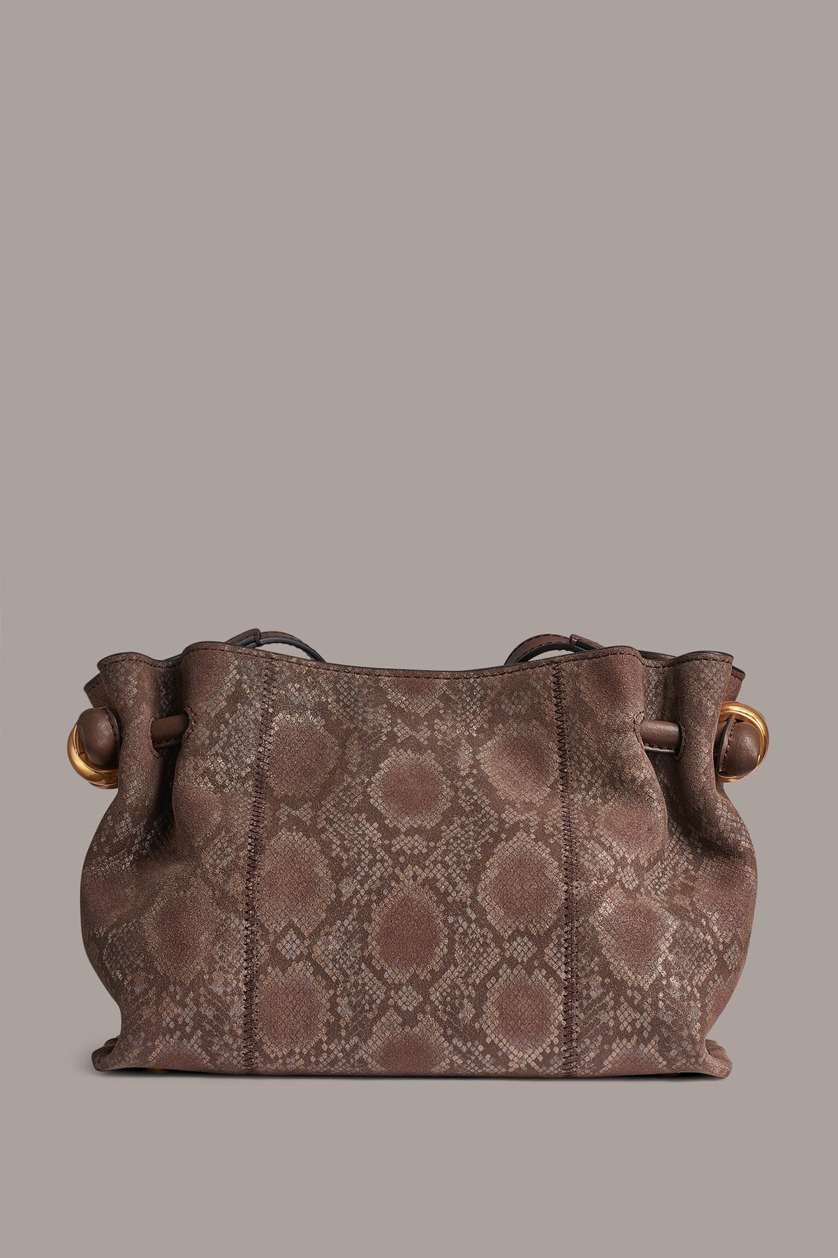 Donna Karan CASHMERE SNAKE-EFFECT CROSSBODY BAG