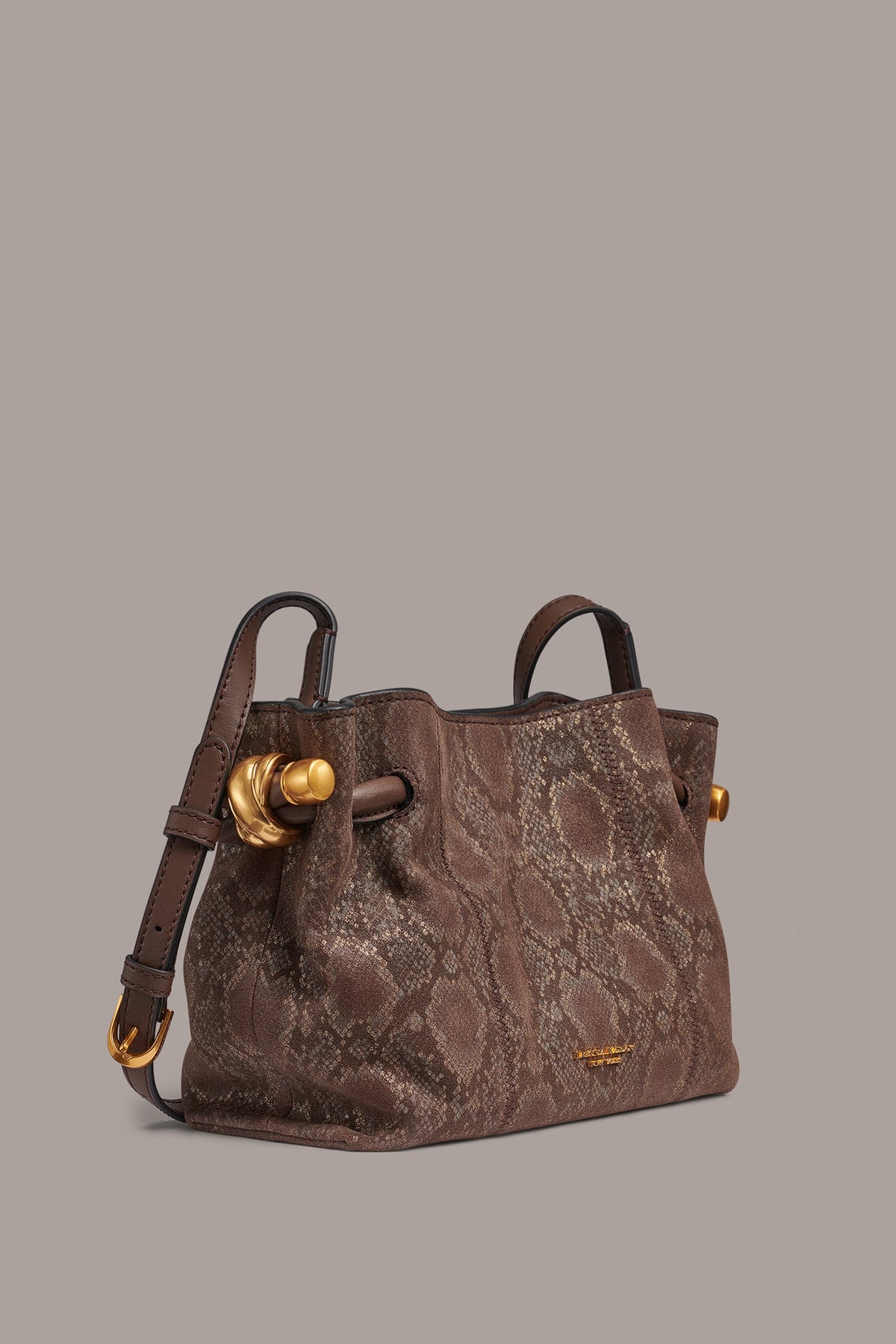 Donna Karan CASHMERE SNAKE-EFFECT CROSSBODY BAG