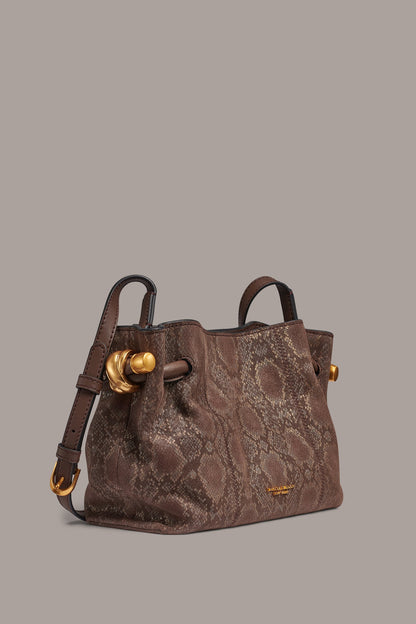 Donna Karan CASHMERE SNAKE-EFFECT CROSSBODY BAG