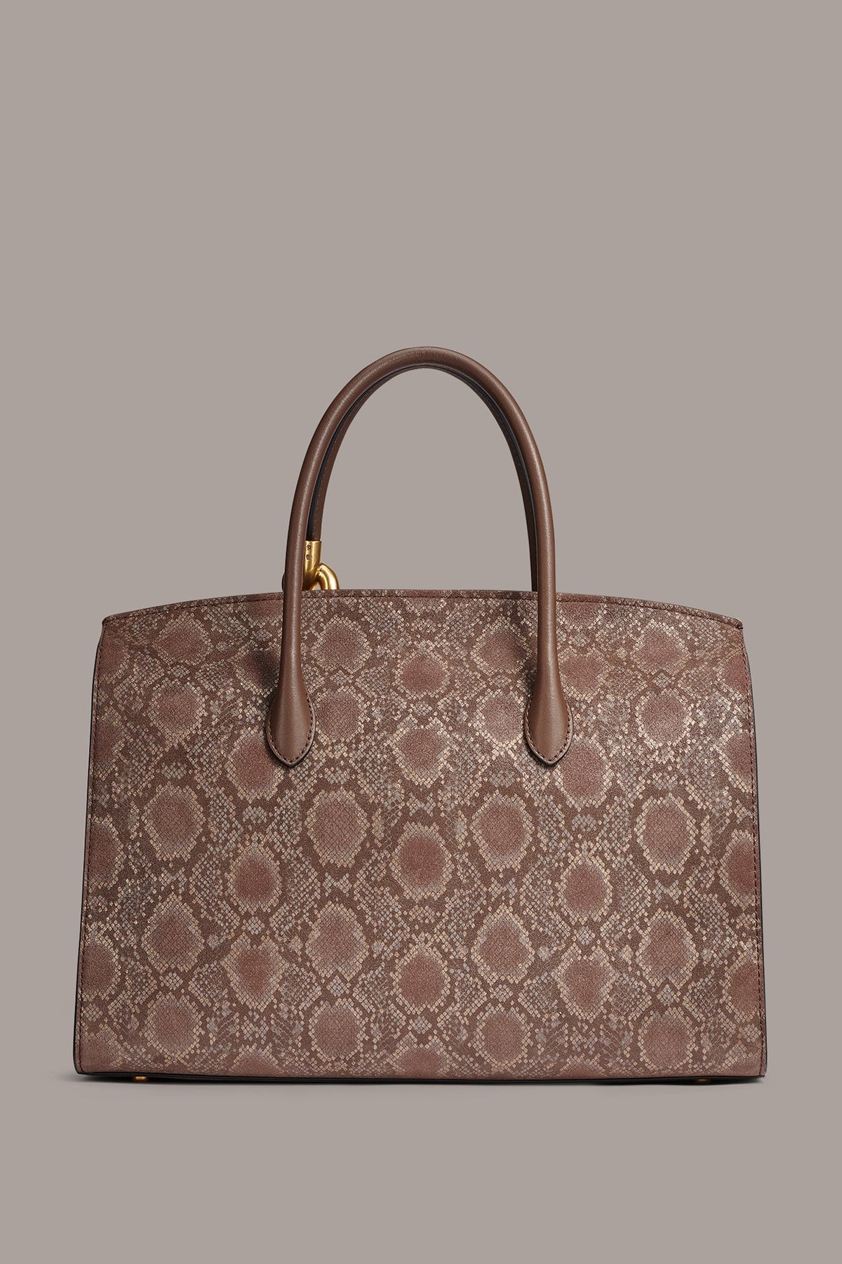 Donna Karan LODEN SNAKE-EFFECT SATCHEL BAG