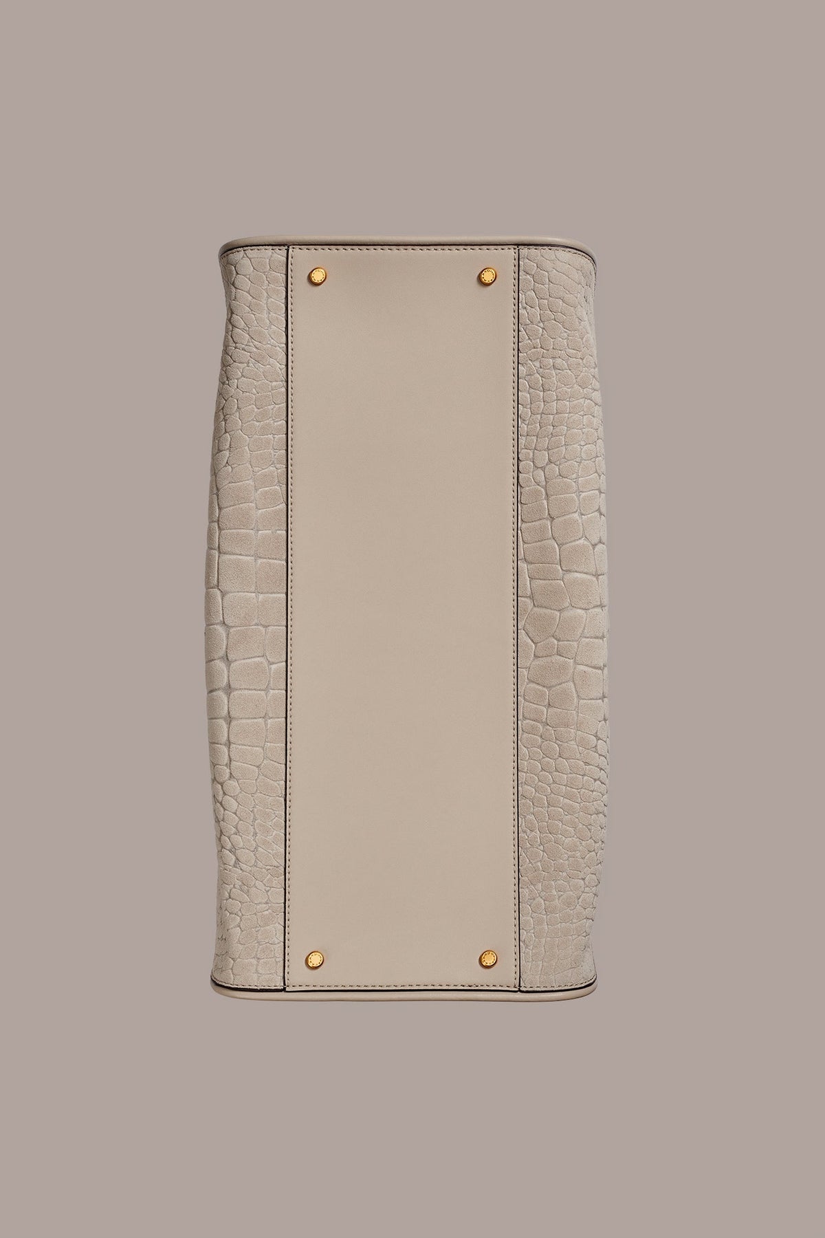 Donna Karan SATIN CROC-EFFECT SUEDE TOTE