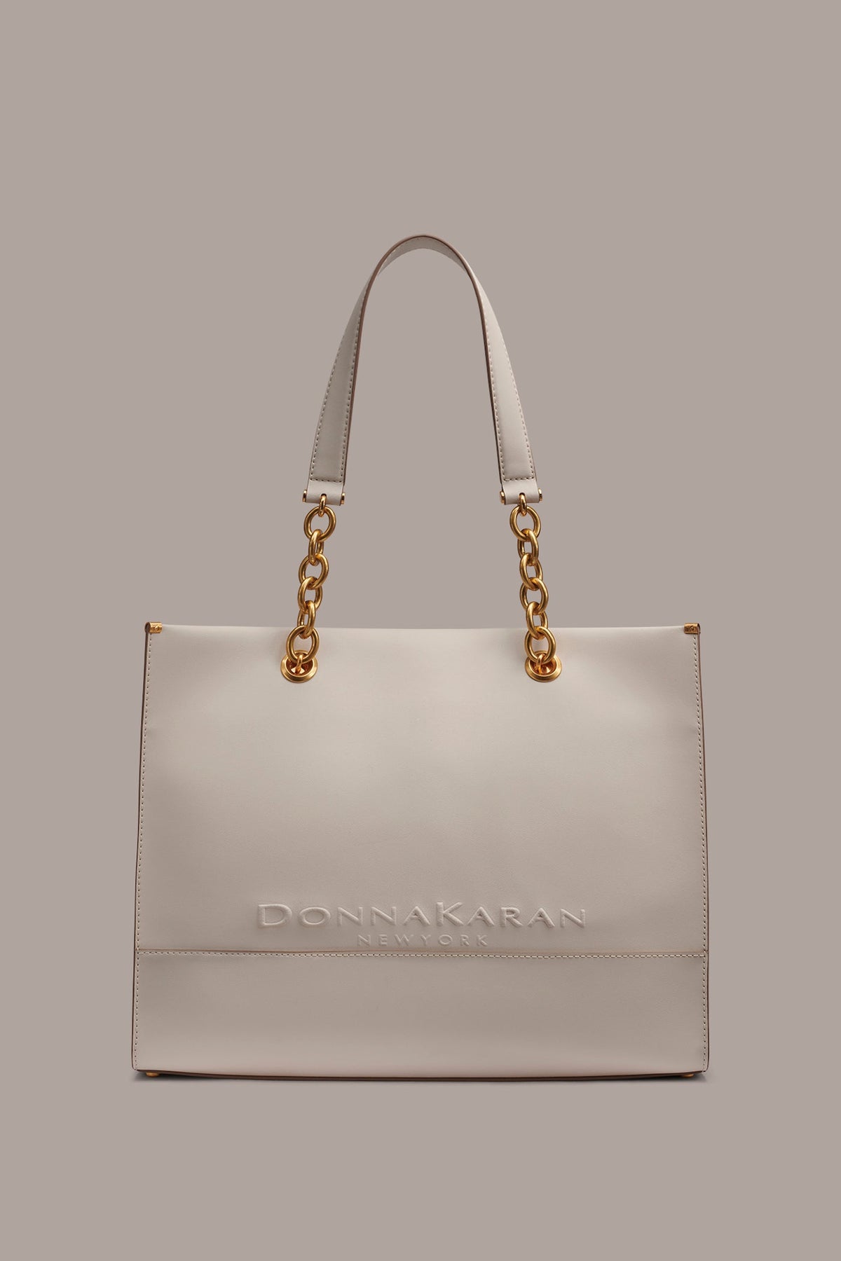 Donna Karan MERINO LEATHER LOGO TOTE