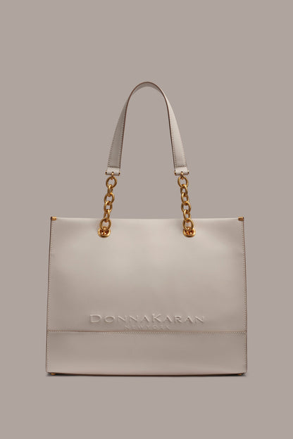 Donna Karan MERINO LEATHER LOGO TOTE