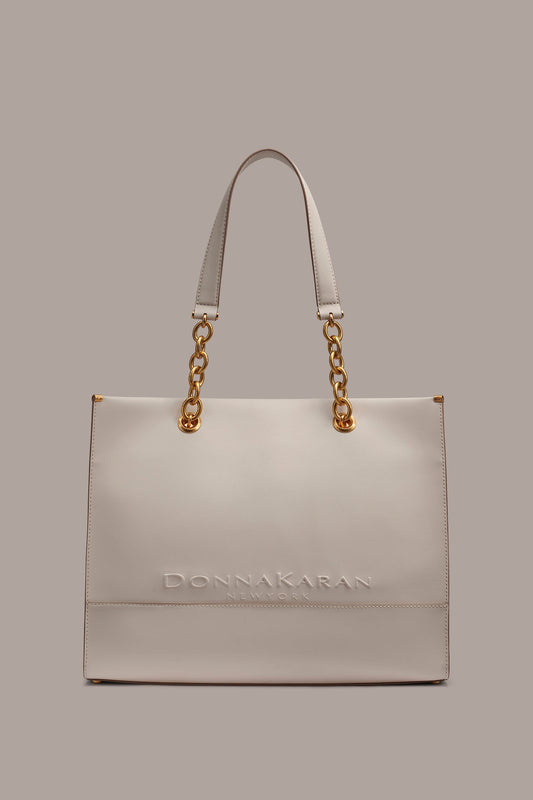Donna Karan MERINO LEATHER LOGO TOTE
