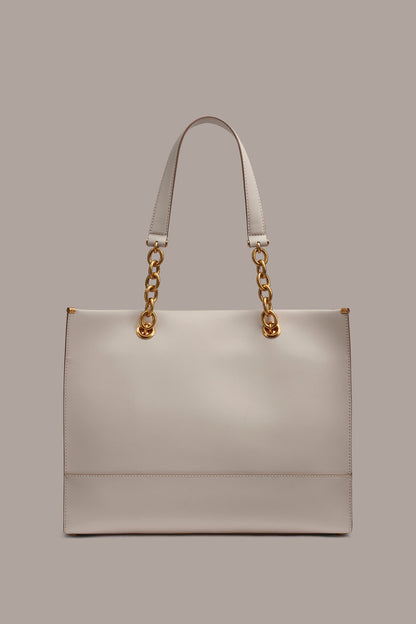 Donna Karan MERINO LEATHER LOGO TOTE