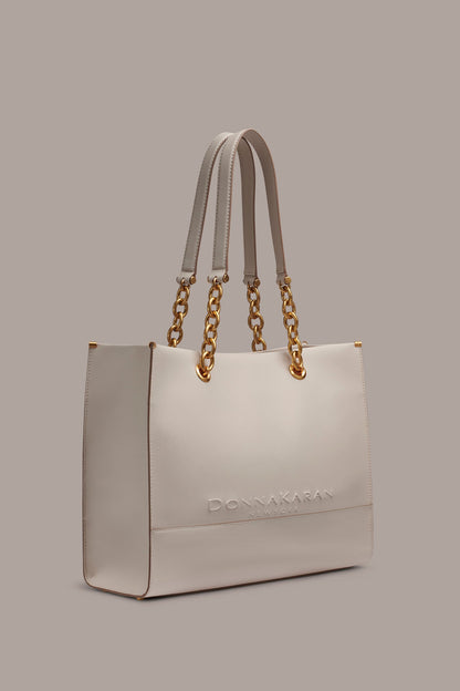 Donna Karan MERINO LEATHER LOGO TOTE