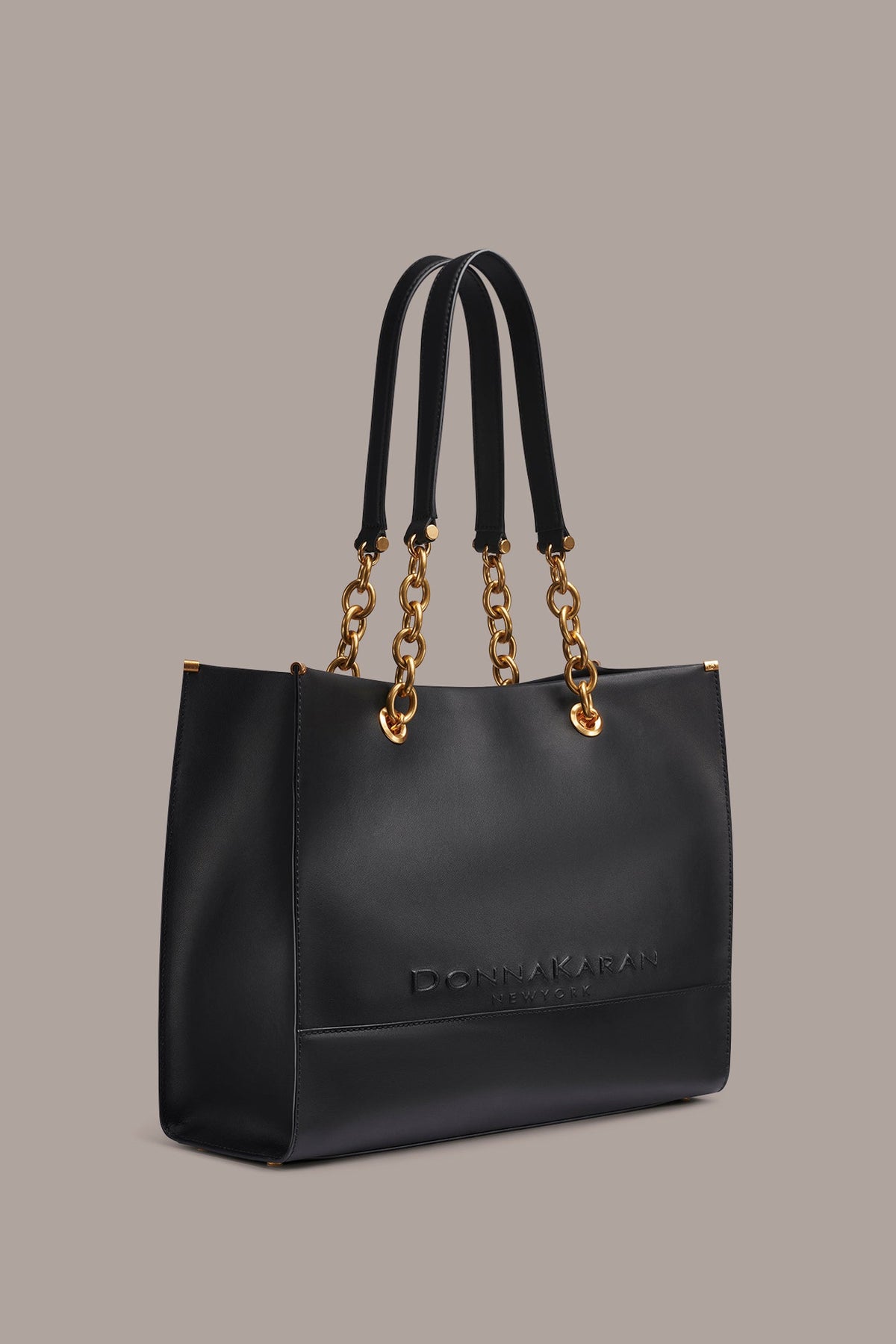 Donna Karan MERINO LEATHER LOGO TOTE
