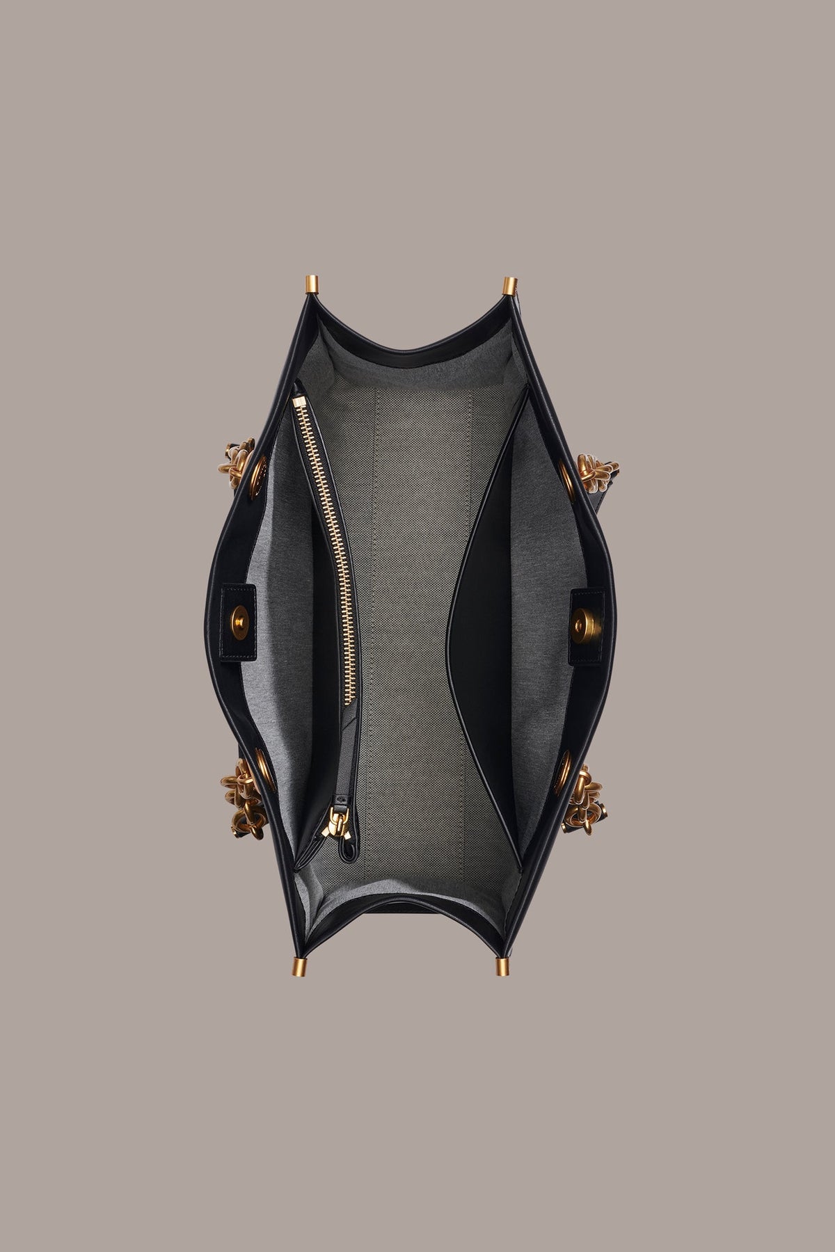Donna Karan MERINO LEATHER LOGO TOTE