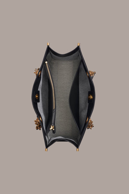 Donna Karan MERINO LEATHER LOGO TOTE