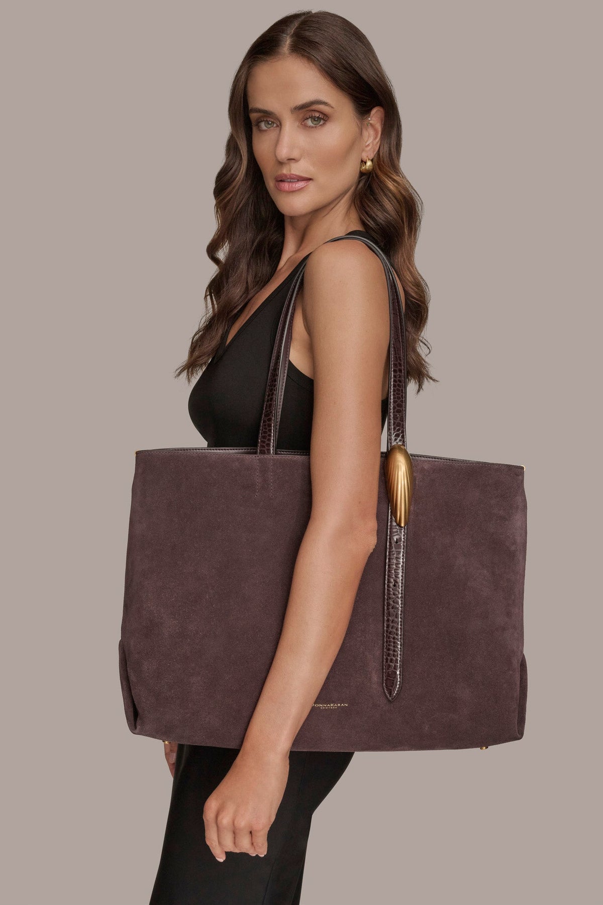 Donna Karan GEORGETTE SUEDE TOTE