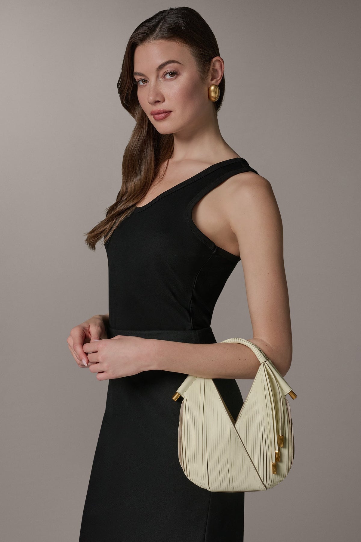 Donna Karan BALDWIN LASER-CUT LEATHER MICRO CROSSBODY BAG