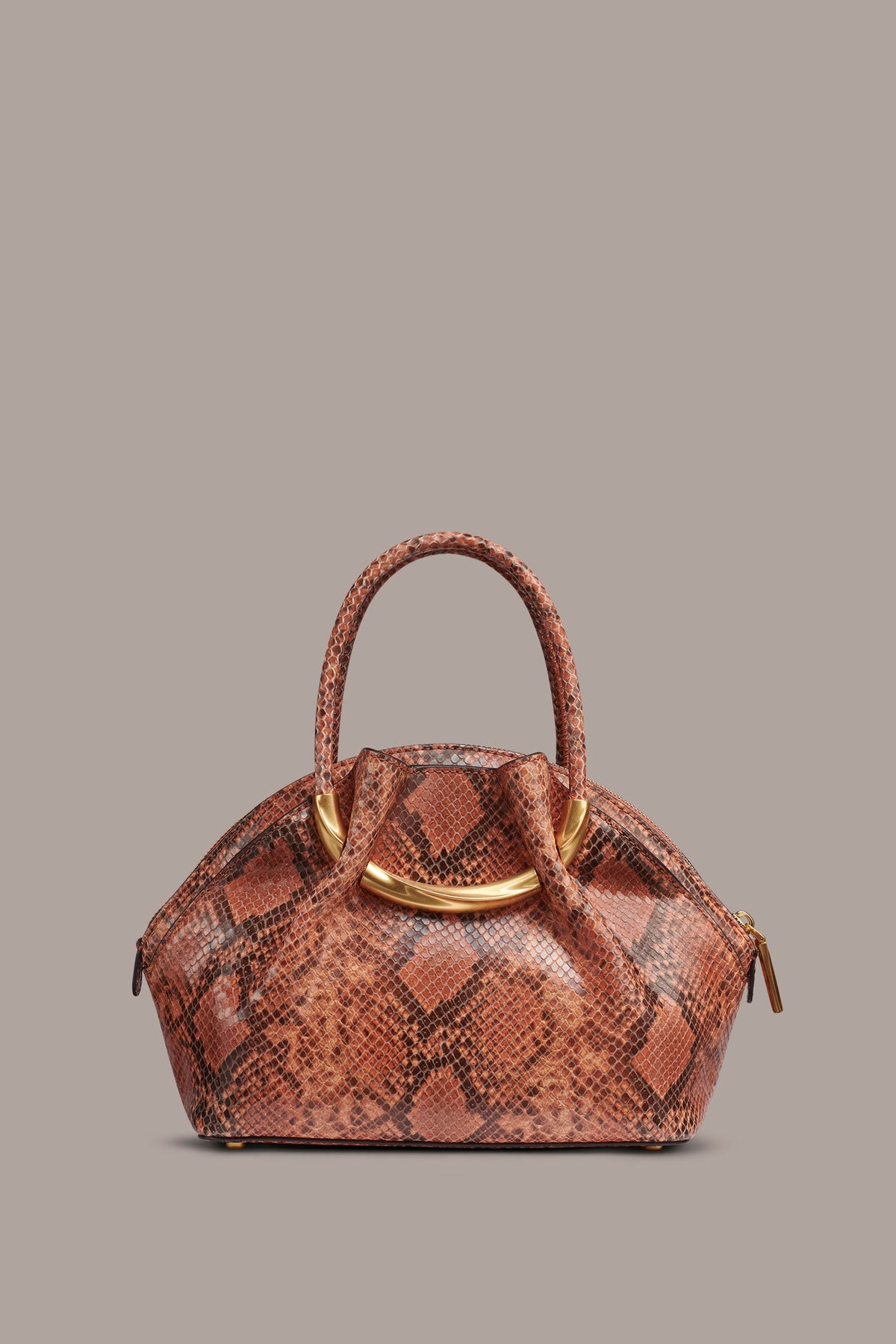 Donna Karan OXFORD SNAKE-EFFECT LEATHER CROSSBODY BAG