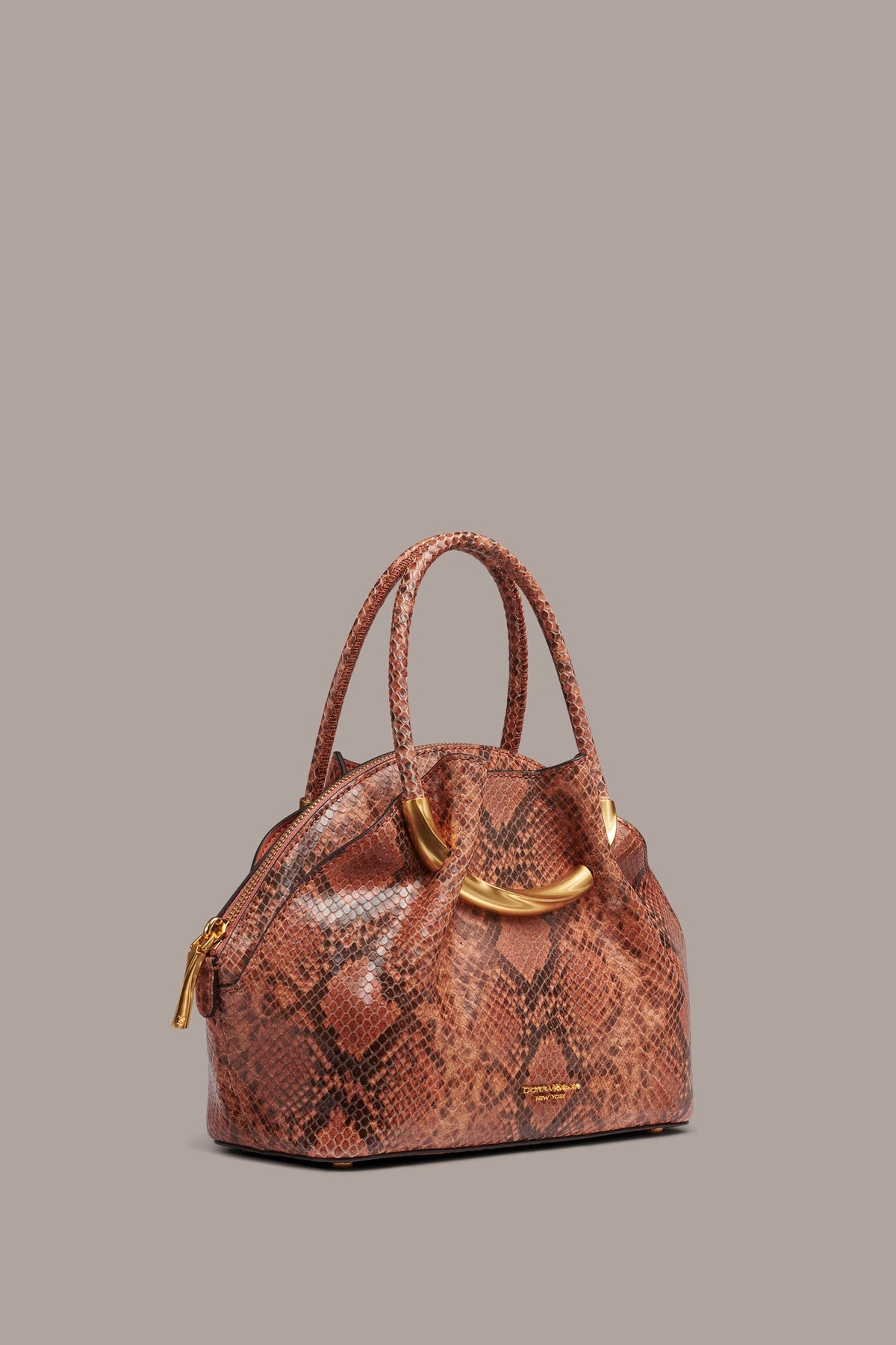 Donna Karan OXFORD SNAKE-EFFECT LEATHER CROSSBODY BAG