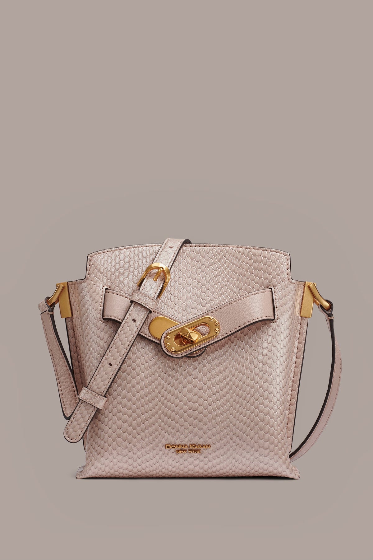 Donna Karan BRIDGEHAMPTON SNAKE-EFFECT LEATHER CROSSBODY BAG