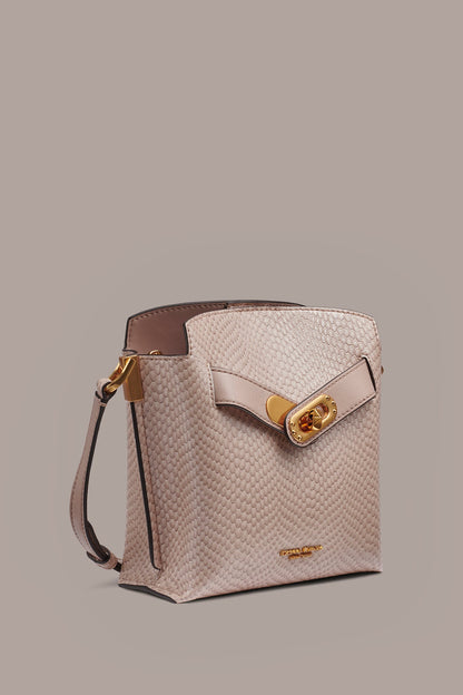 Donna Karan BRIDGEHAMPTON SNAKE-EFFECT LEATHER CROSSBODY BAG