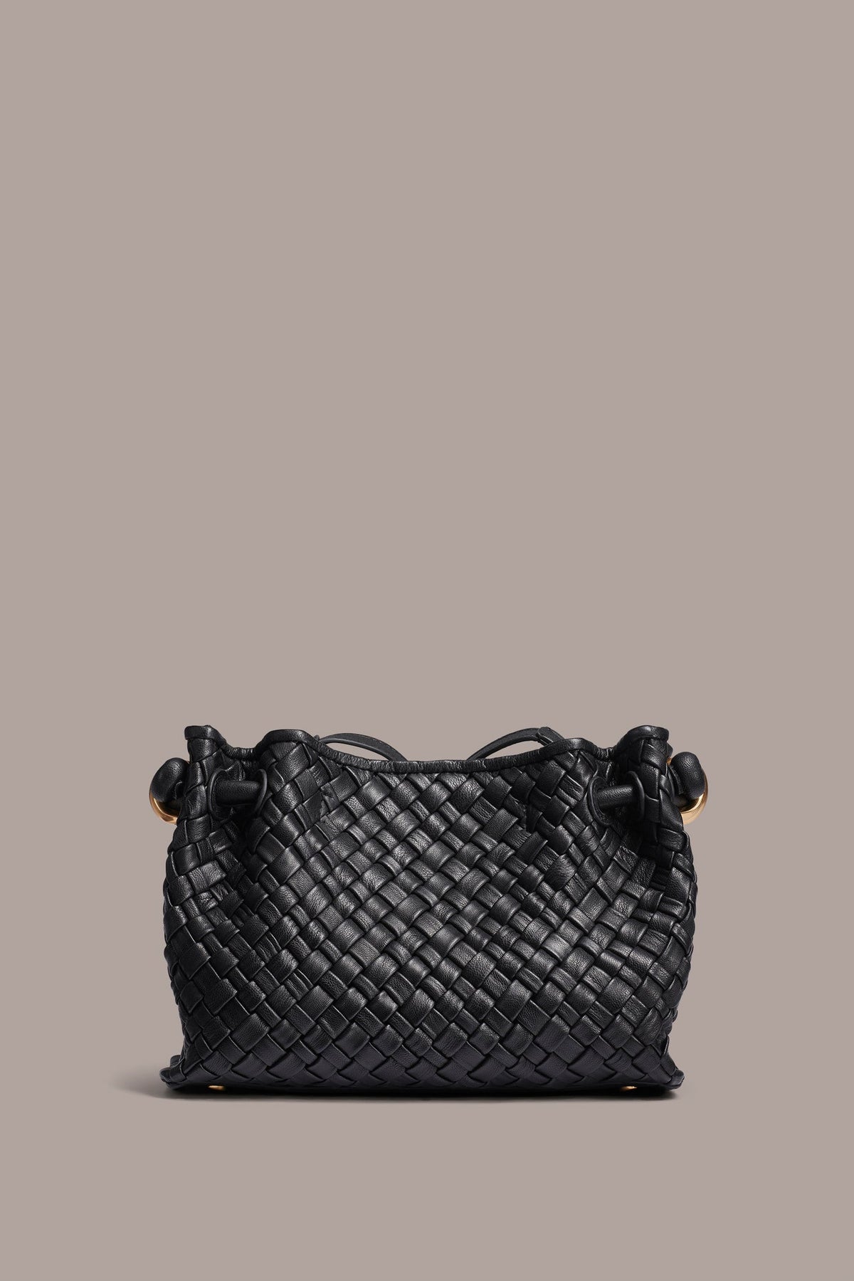 Donna Karan CASHMERE WOVEN LEATHER CROSSBODY BAG