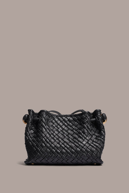 Donna Karan CASHMERE WOVEN LEATHER CROSSBODY BAG