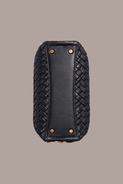 Donna Karan CASHMERE WOVEN LEATHER CROSSBODY BAG