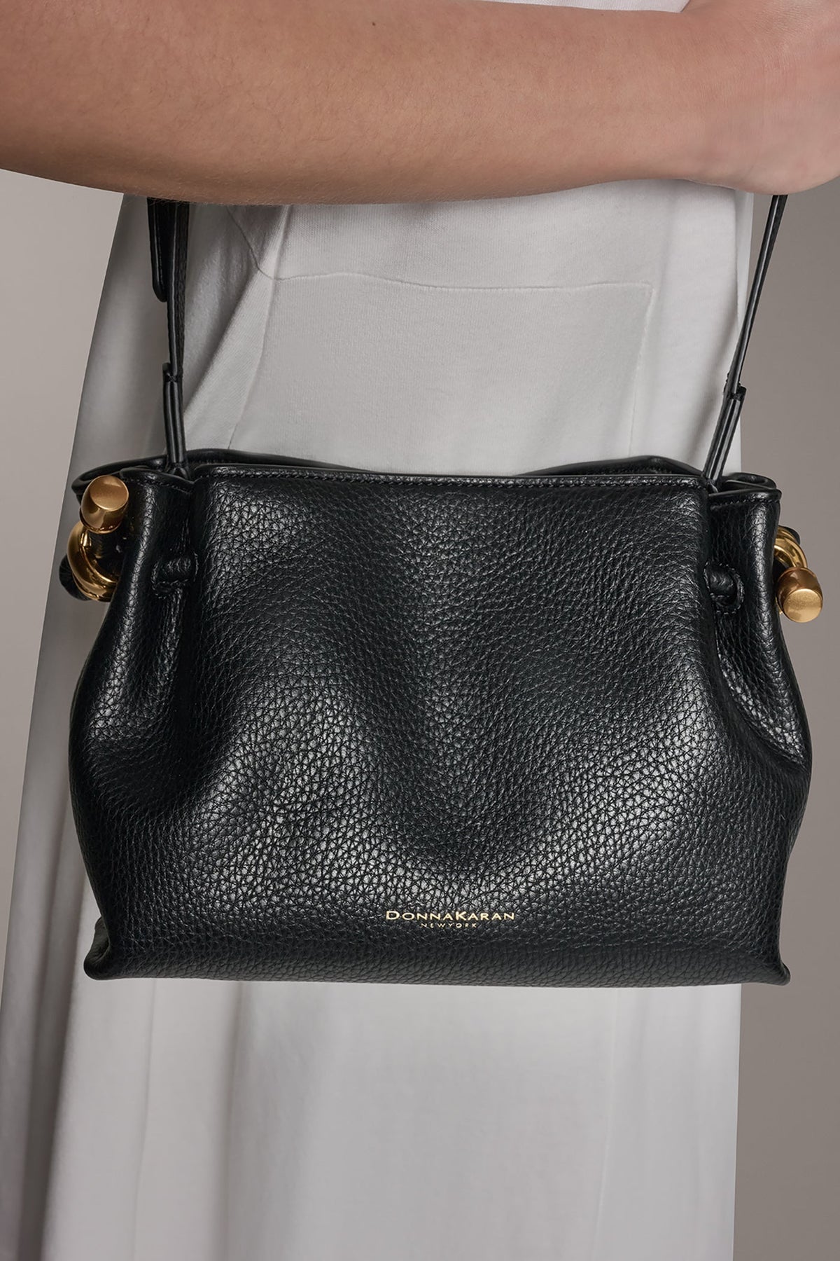 Donna Karan CASHMERE LEATHER CROSSBODY BAG