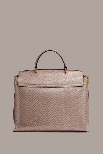 Donna Karan BRIDGEHAMPTON SNAKE-EFFECT LEATHER SATCHEL BAG