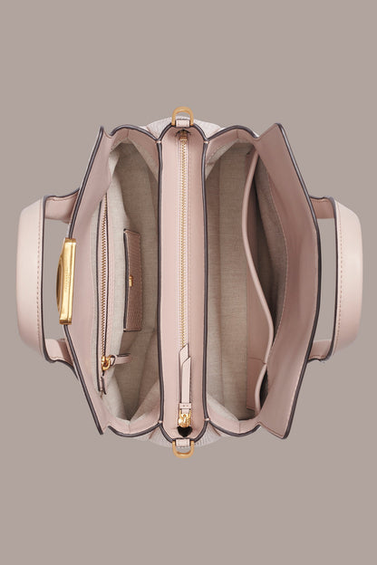 Donna Karan AMAGANSETT SNAKE-EFFECT LEATHER SATCHEL BAG