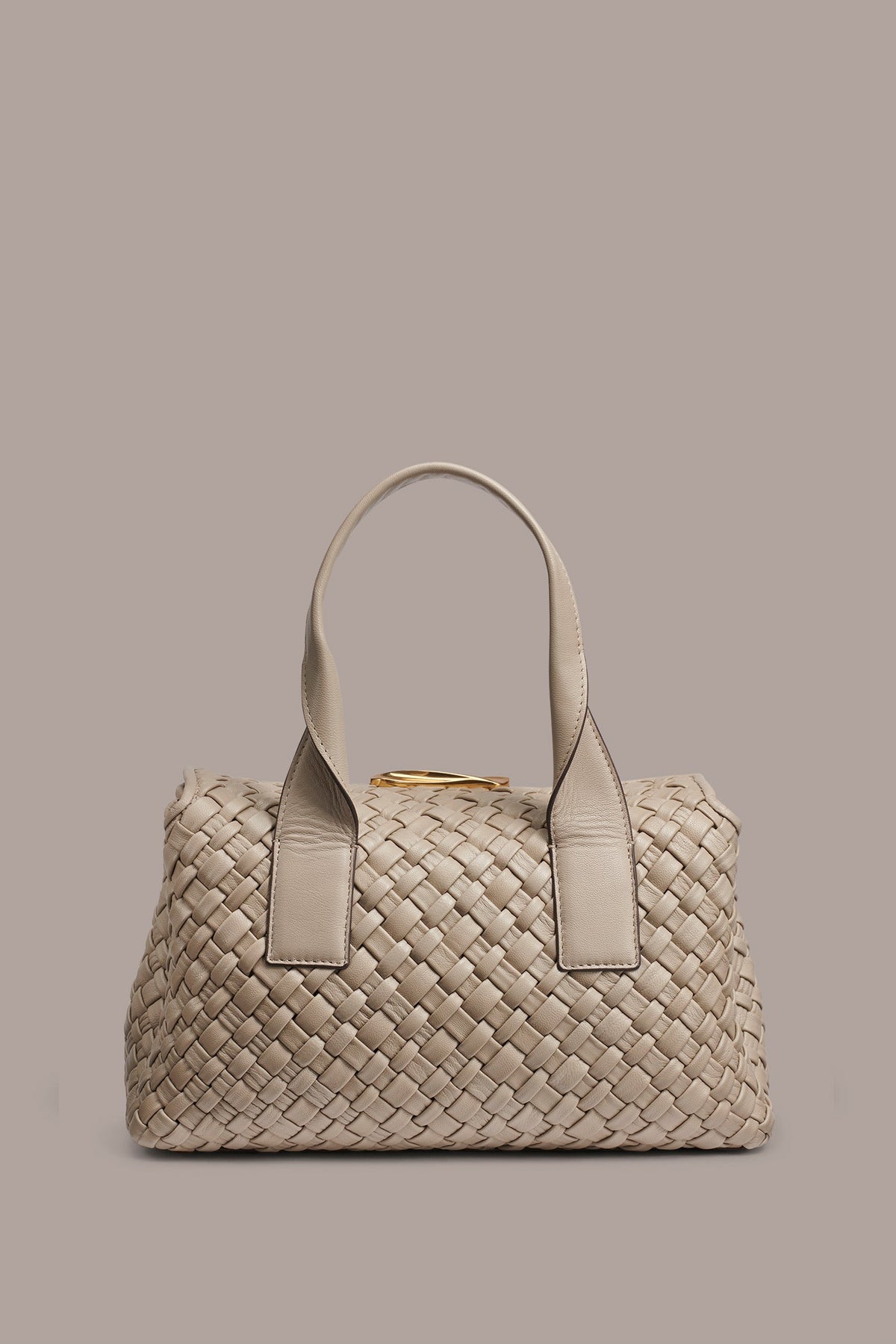 Donna Karan AMAGANSETT WOVEN LEATHER SATCHEL BAG