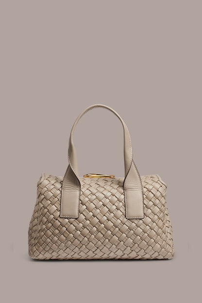 Donna Karan AMAGANSETT WOVEN LEATHER SATCHEL BAG