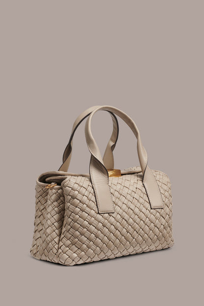 Donna Karan AMAGANSETT WOVEN LEATHER SATCHEL BAG