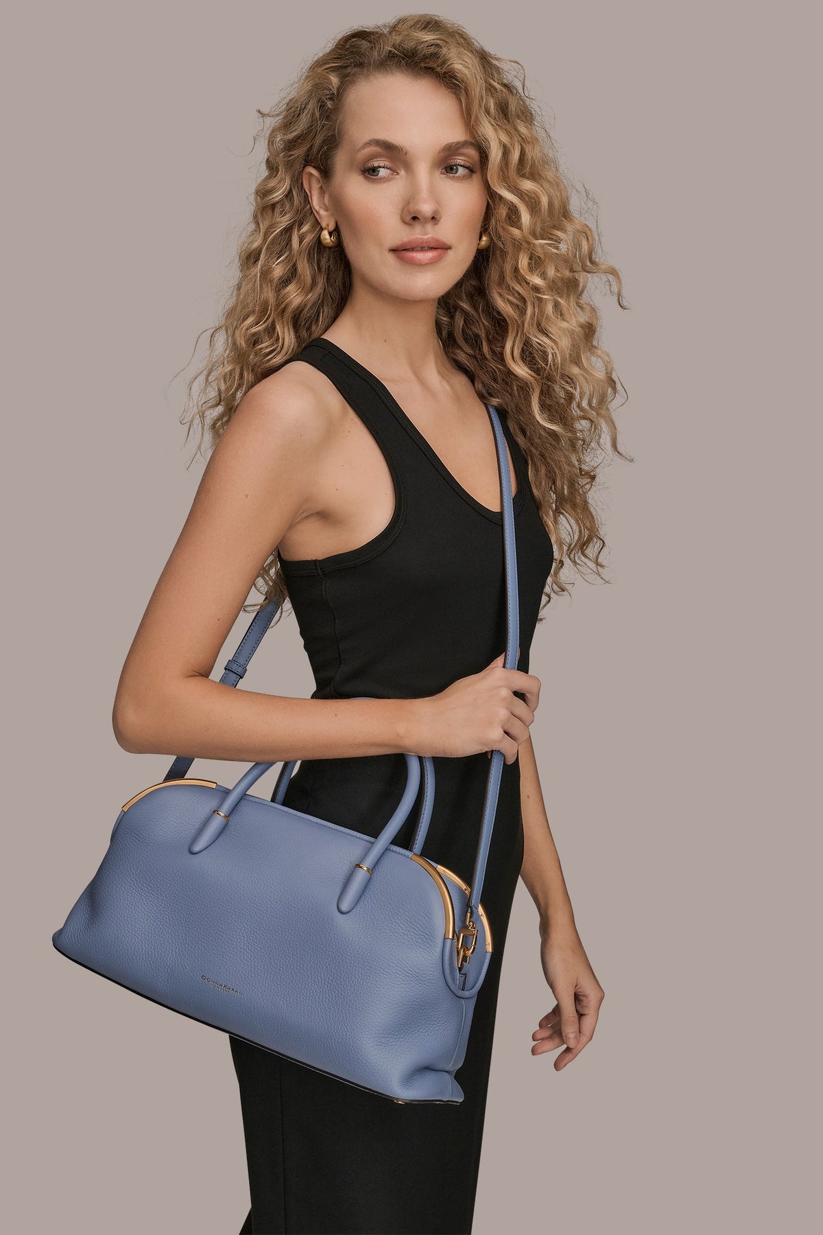 Donna Karan SATIN LEATHER SATCHEL