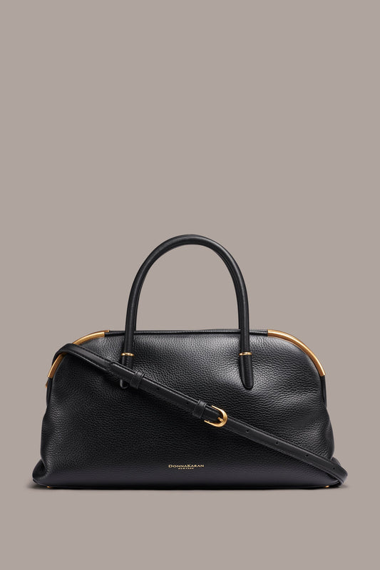 Donna Karan SATIN LEATHER SATCHEL