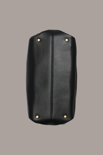 Donna Karan POPLIN LEATHER SATCHEL BAG
