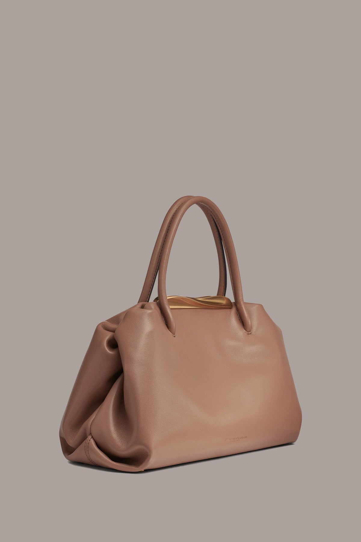 Donna Karan POPLIN LEATHER SATCHEL BAG
