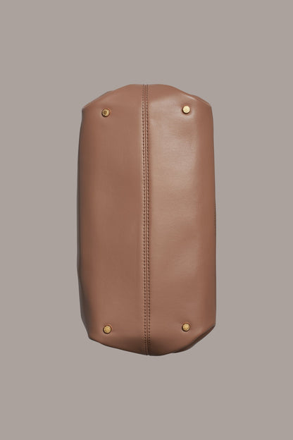 Donna Karan POPLIN LEATHER SATCHEL BAG