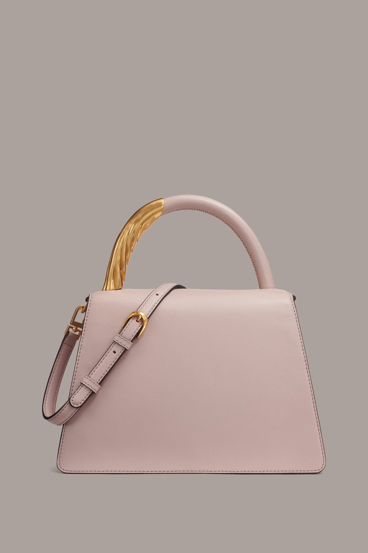 Donna Karan TULLE GOLD-TRIMMED SATCHEL BAG