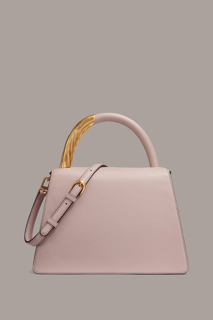 Donna Karan TULLE GOLD-TRIMMED SATCHEL BAG
