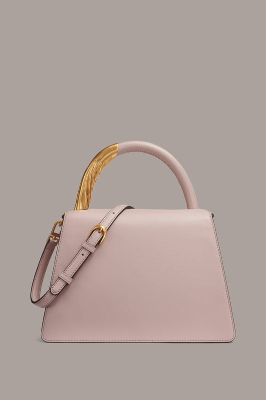 Donna Karan TULLE GOLD-TRIMMED SATCHEL BAG
