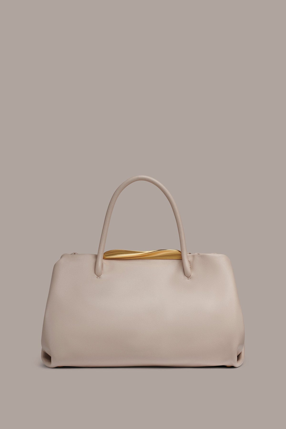 Donna Karan POPLIN LEATHER SATCHEL BAG
