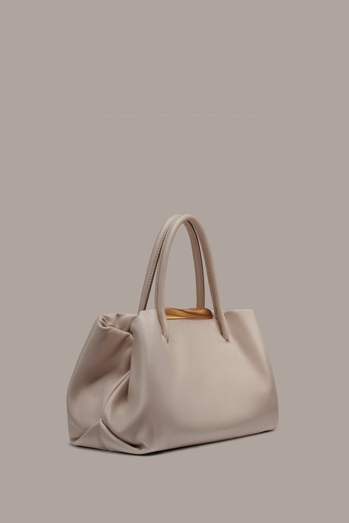 Donna Karan POPLIN LEATHER SATCHEL BAG