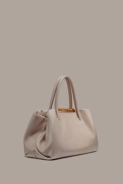 Donna Karan POPLIN LEATHER SATCHEL BAG