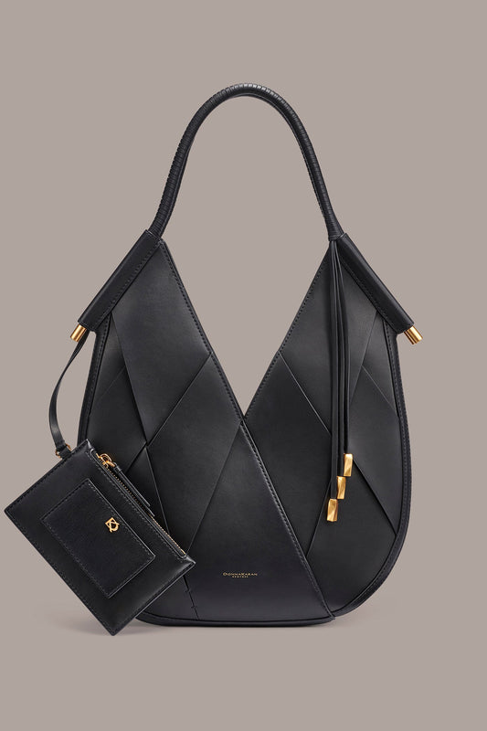Donna Karan BALDWIN WOVEN LEATHER MINI SHOULDER BAG