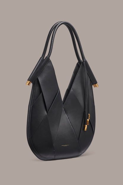 Donna Karan BALDWIN WOVEN LEATHER MINI SHOULDER BAG